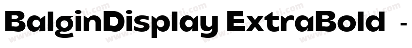 BalginDisplay ExtraBold字体字体转换
